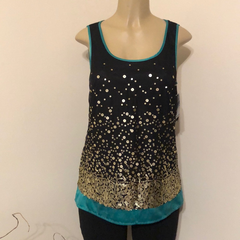 AB Studio sequin top